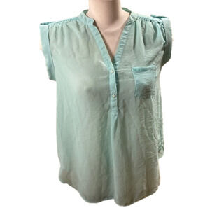 Cynthia Rowley Light Mint Green Sheer  Women's Sleeveless Top (Size Small)